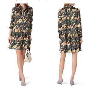 Giraffe Print Dress with Long Sleeves